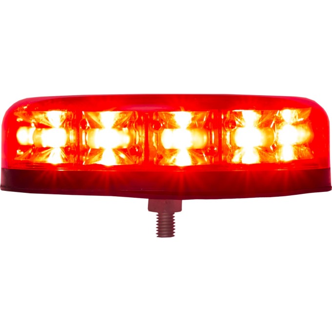 Girofar LED aerodinamic (doar 4,5 cm inaltime) 12-24V 12 LED-uri de 3W - 5 ani Garantie - 1 punct (ax filetat) de prindere